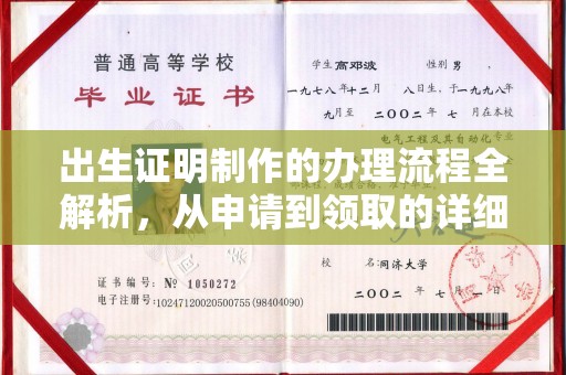 太白出生证明制作的办理流程全解析，从申请到领取的详细指南